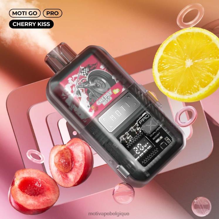 MOTI Vape Disposable Belgique DNJ0H15 | MOTI Go Pro vape jetable (5%, 12000 bouffées) baiser de cerise