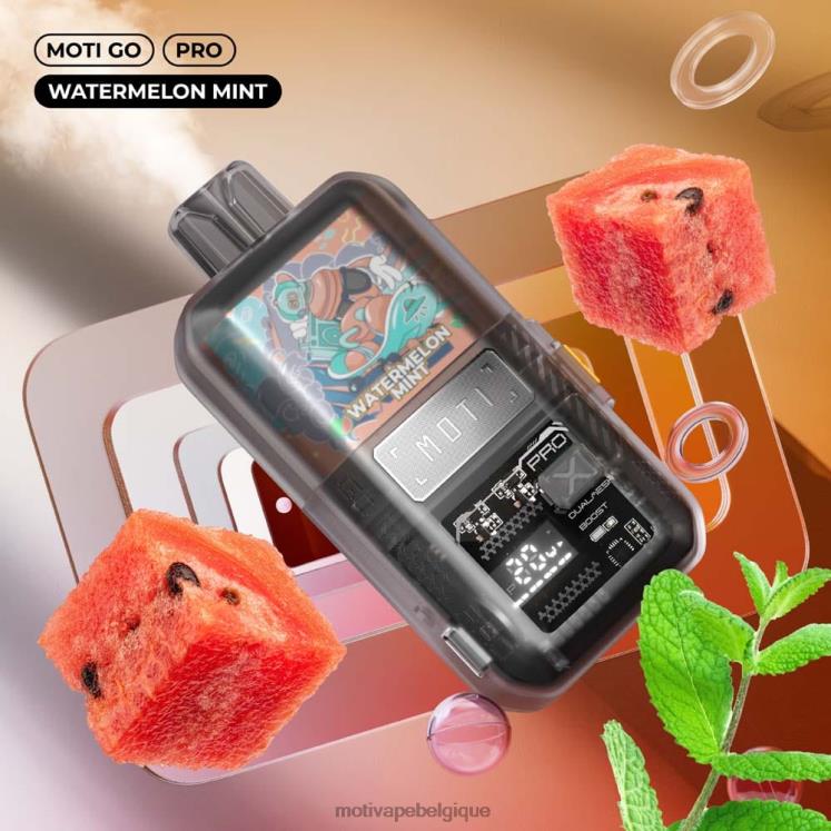 MOTI Vape Disposable Belgique DNJ0H25 | MOTI Go Pro vape jetable (5%, 12000 bouffées) menthe pastèque