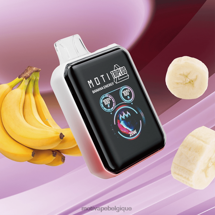 MOTI Vape Belgique DNJ0H1 | MOTI Triplus Vape jetable 20k (5%, 20000 bouffées) énergie de banane