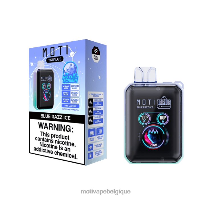 MOTI Vape Disposable Belgique DNJ0H5 | MOTI Triplus Vape jetable 20k (5%, 20000 bouffées) menthe de Miami