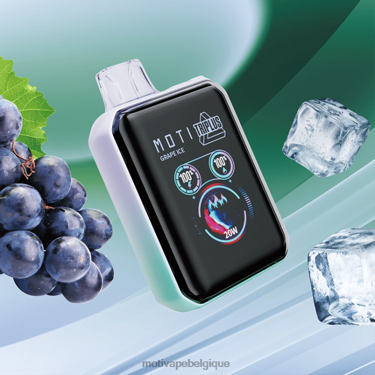 MOTI Vape Price DNJ0H4 | MOTI Triplus Vape jetable 20k (5%, 20000 bouffées) glace aux raisins
