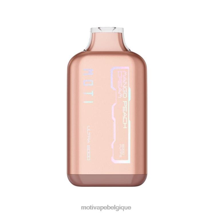 MOTI Vape Disposable Belgique DNJ0H35 | MOTI Ultra vape jetable (5%, 6000 bouffées) crème mangue-pêche