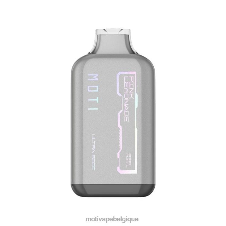 MOTI Vape Pop Belgique DNJ0H37 | MOTI Ultra vape jetable (5%, 6000 bouffées) limonade rose